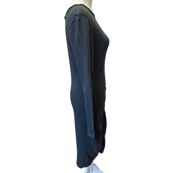 Splendid Logan Maternity Dress Gray Large Long Sleeve Stretch Knit Minimalist - Picture 6 of 9